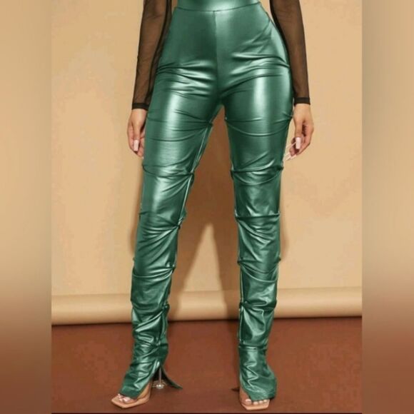 Ladies high waist ruched pants sz medium - Picture 6 of 6